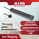 TARGUS APS20 4 Outlet, USB-A & USB-C Extension Socket