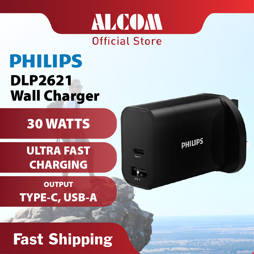DLP2621 PHILIPS DLP2621 USB-A & Type-C Travel Charger - Image 1