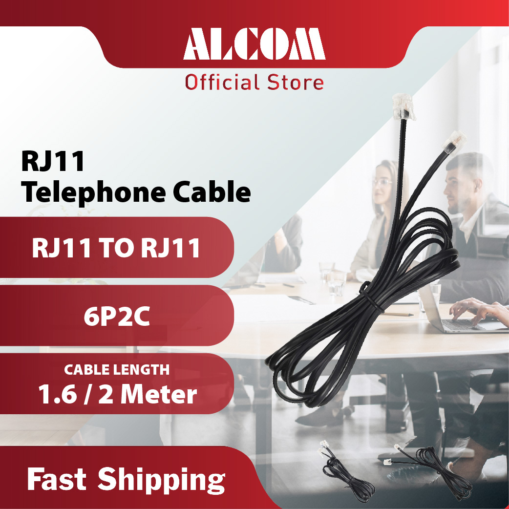 RJ11 6P2C Telephone Cable RJ11 Male to RJ11 Male Cable - Image 1