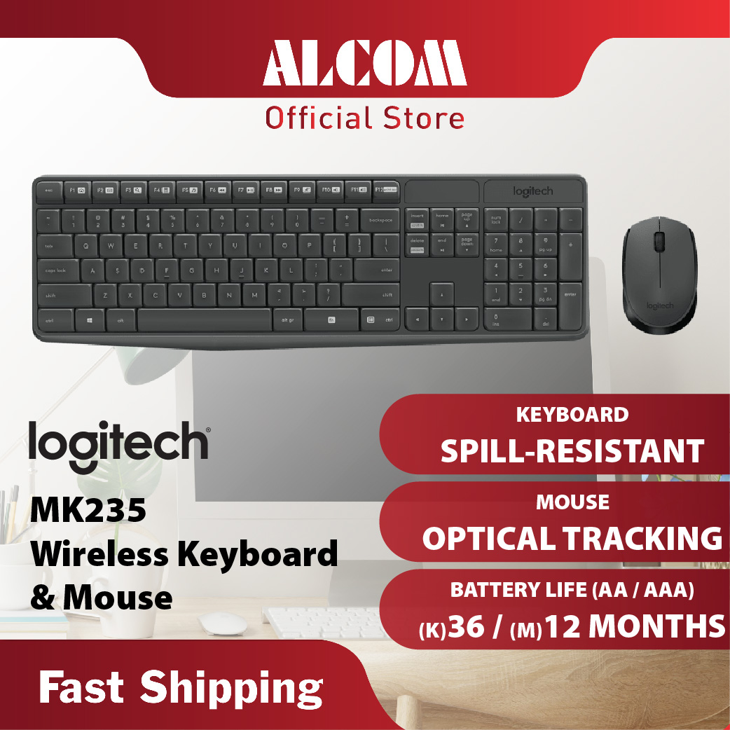 mk235 LOGITECH MK235 Wireless Keyboard & Mouse Combo - Image 1